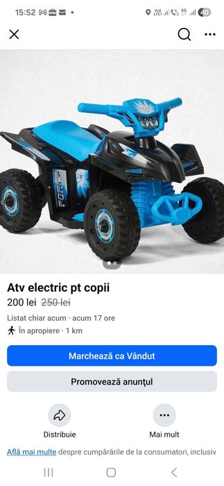 Atv electric pt copii