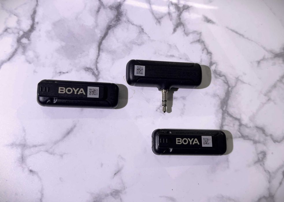 Set 2 Lavariere wireless Boya + receiver, pentru videografi / vlogger