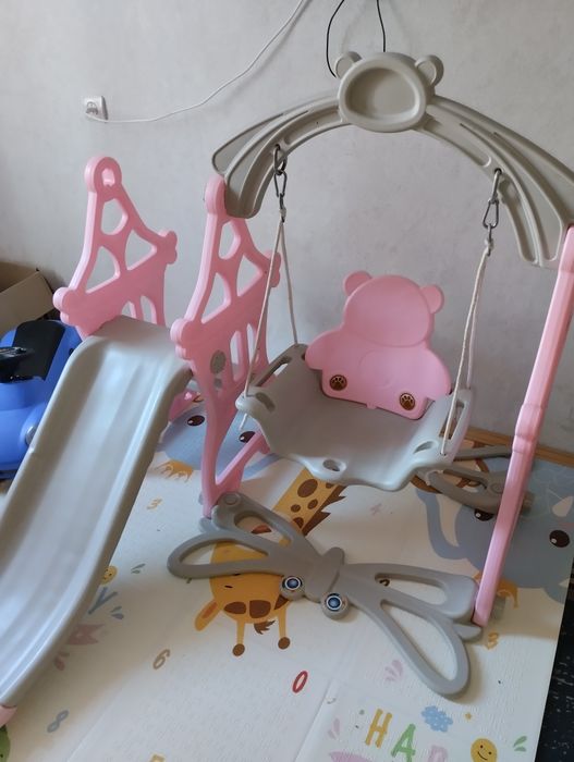 Детский комплекс горка с качелей