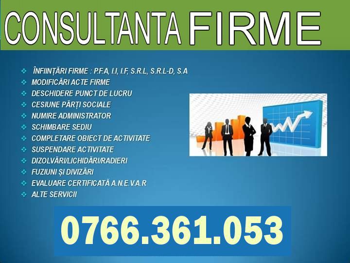 Deschidere Firma Srl Craiova, Filiasi, Bechet, Calafat, Dabuleni