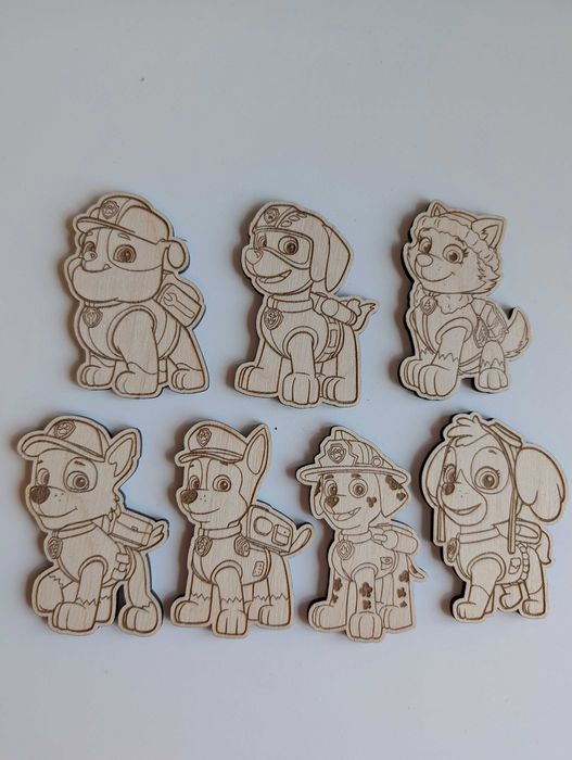 Дървени фигурки за оцветяване