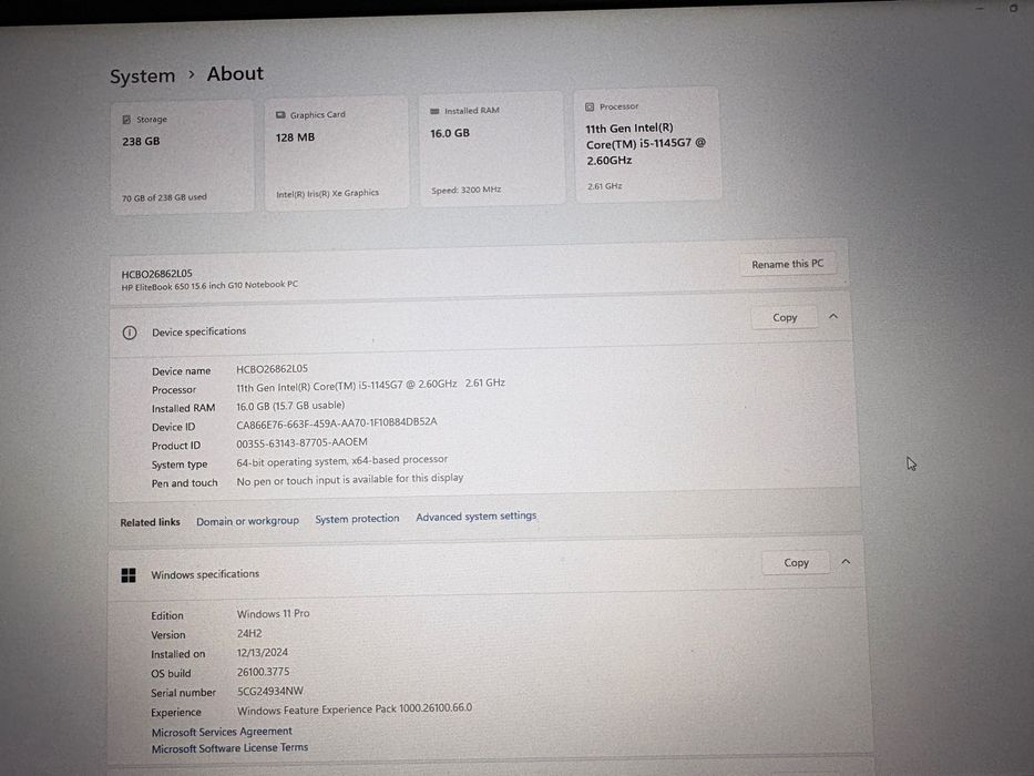 HP EliteBook Laptop 15.6