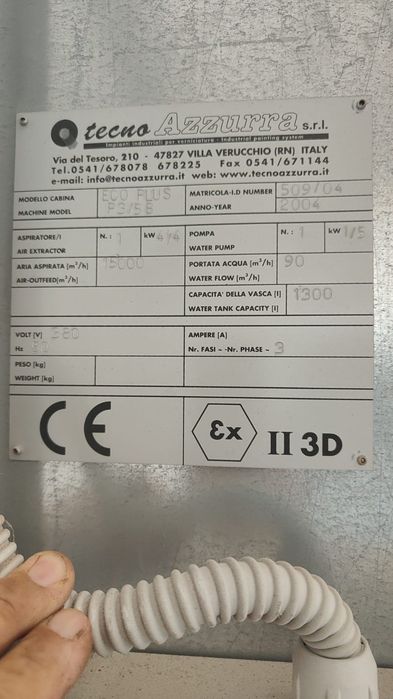 Cabina de vopsit tâmplărie 3m perdea de apa