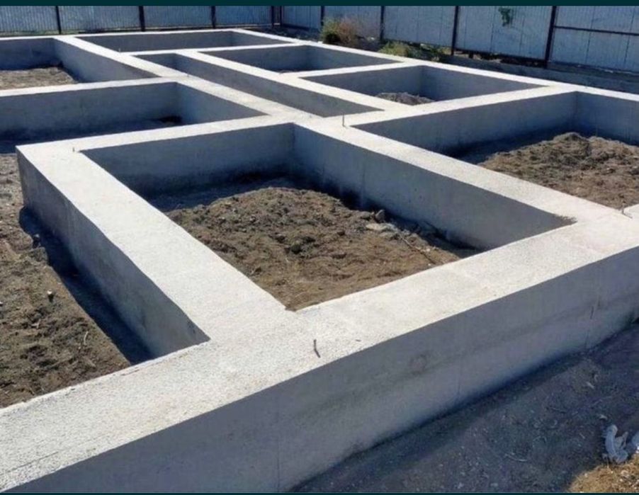 Фундамент, стяжка, отмоска, лестница, пандус