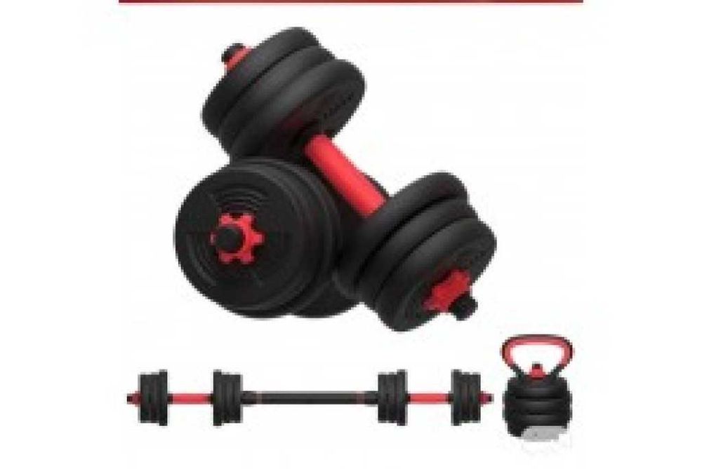 Тренировъчен комплект тежести 15/20кг. лост и принадлежности ръкавици