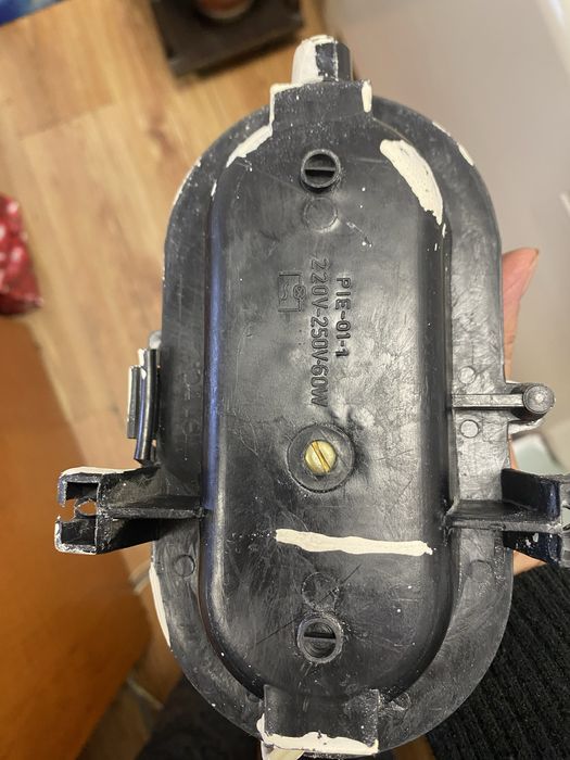 Lampa exterior, cu abajur de  sticla groasa