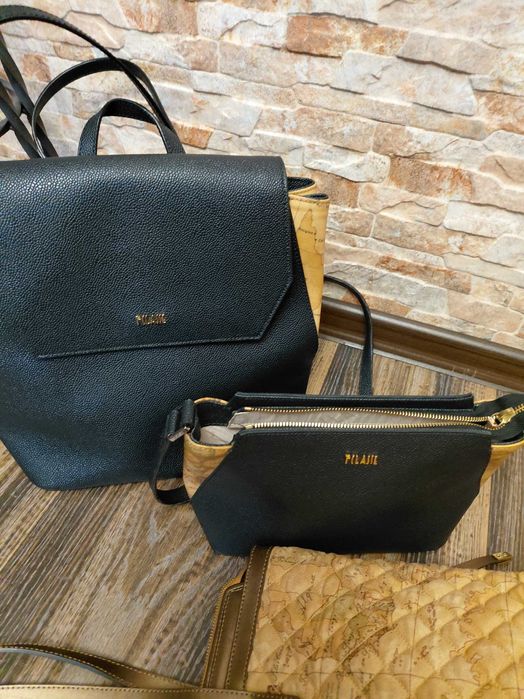 Комплект чанти и раничка от италианската луксозна серия Alviero Martini 1a Classe