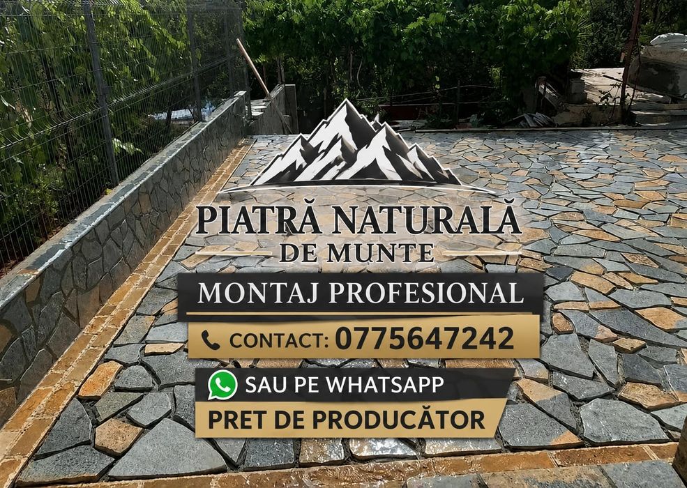 Piatra naturala de munte si montaj