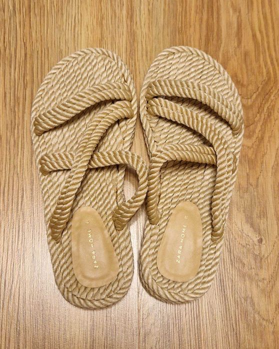 Sandale din sfoara impletita Zara Home