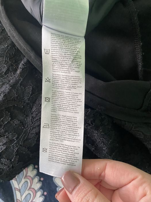 Черна официална рокля с бродерия Orsay