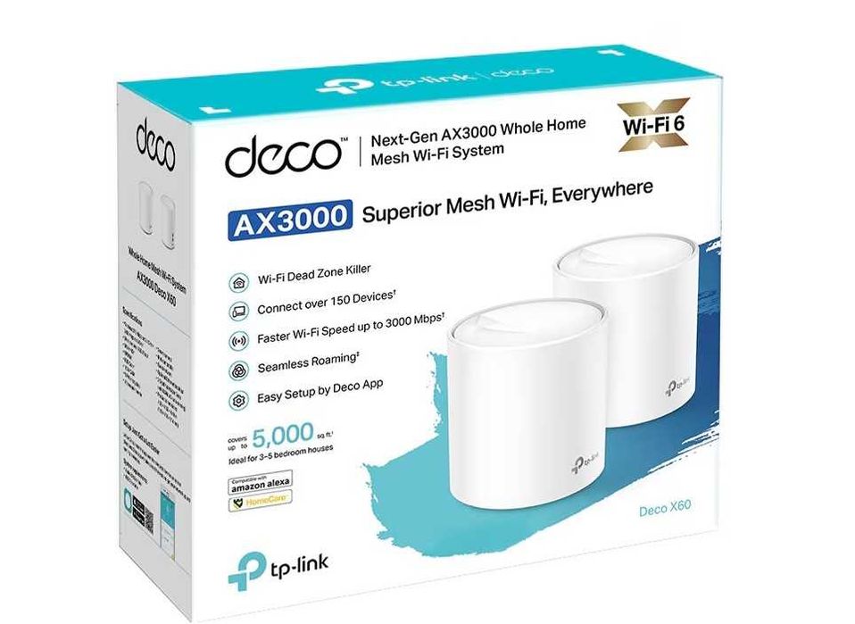 Sistem Mesh Wi-Fi TP-Link Deco X60(2-pack), Dual-Band, Gigabit