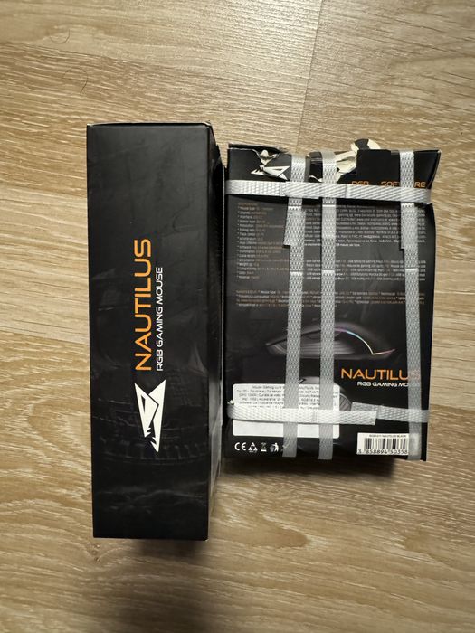 Mouse gaming cu fir NAUTILUS 12.800 dpi superusor Chipset INSTANT 825