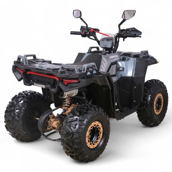 Atv copii Asix Grizzly 125cc, roti 8 inch, 3+1 viteze, culoare gri/mar