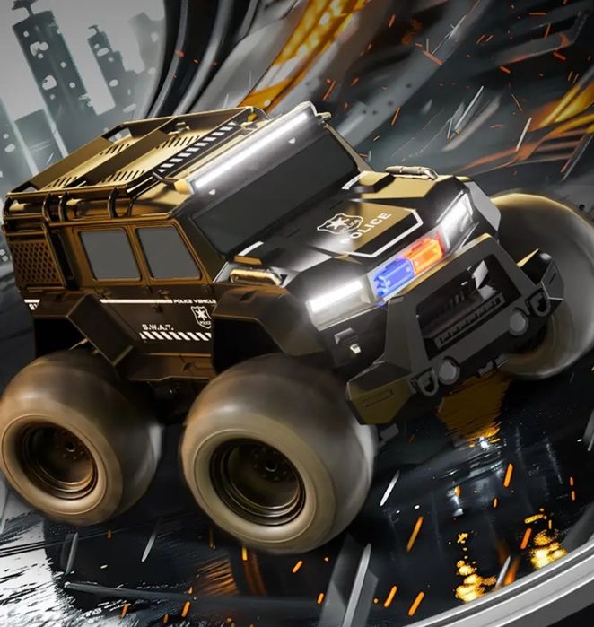 Полицейская машина на пульте управления, радиоуправляемая машина