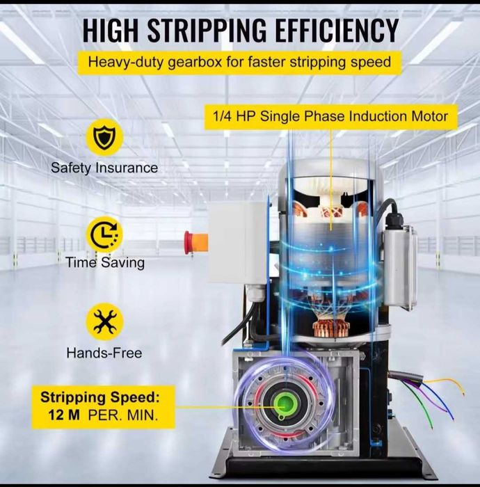 Aparat de curățat cabluri electrice, max38mm