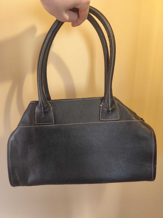 Кожена чанта (естествена кожа) + портмоне