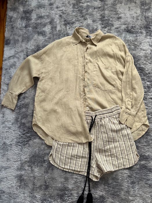 Ленена риза и панталонки на ZARA