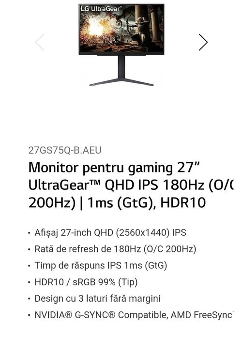 Monitor LG Ultra Gear Gaming