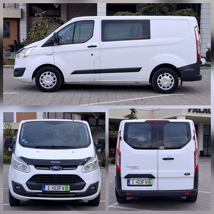 ~Ford Transit Custom~6 locuri si marfa~An 2017~Motor 2l TDCI~Euro6~Carte service~