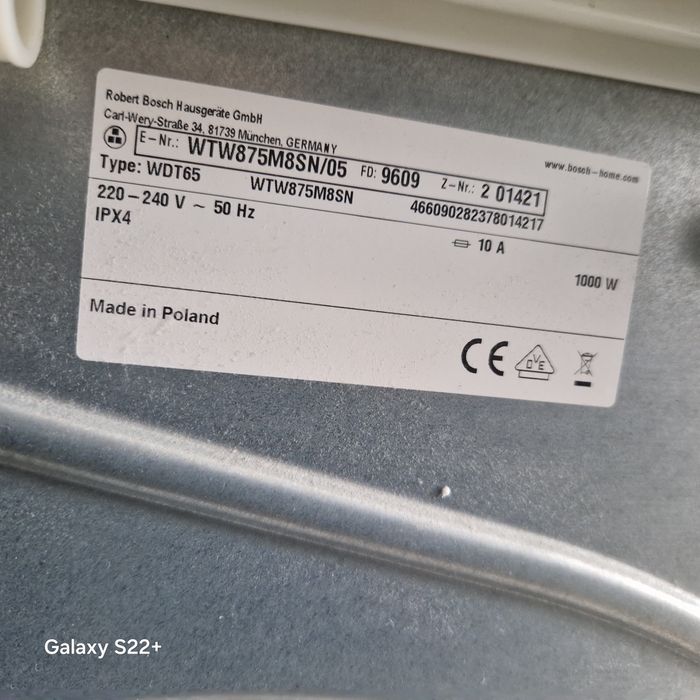 Кондензна сушилня с термопомпа 8кг.А+++ BOSCH Serie8