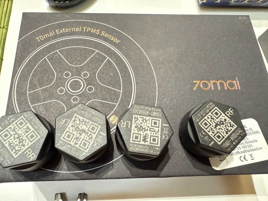 Camera auto 70MAI M500 64GB eMMC 2K + senzori presiune TPMS +kit cablu