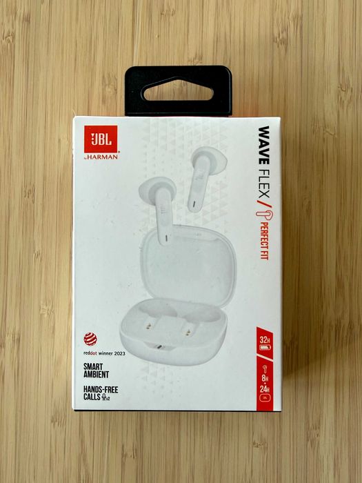 Casti audio in-ear JBL Wave Flex, True Wireless, Bluetooth, Deep Bass, Alb - SIGILAT