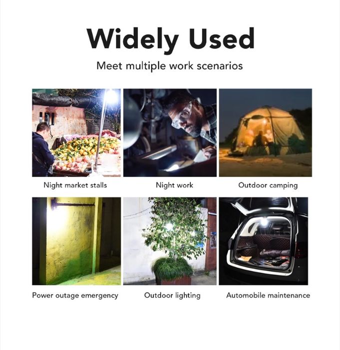 Соларен къмпинг фенер, сгъваем,6 режима на светене