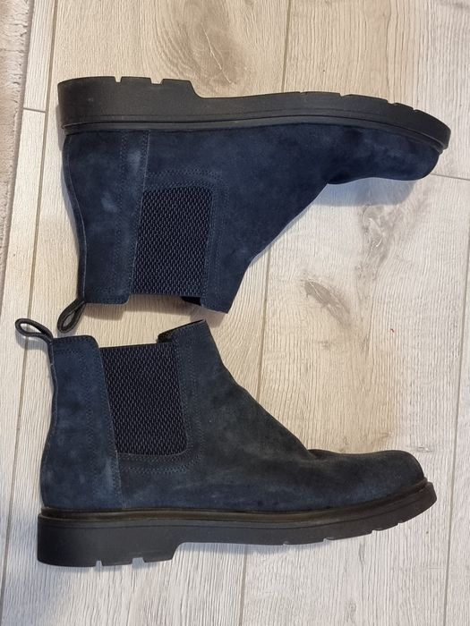 Ghete Geox barbati piele intoarsa bleumarin/ albastre marime 43