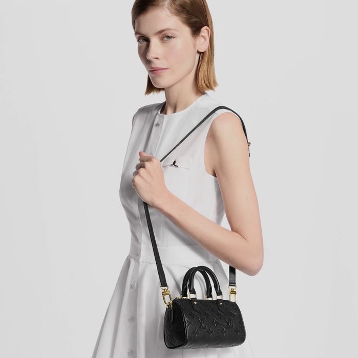 Geanta LV Nano Speedy 16cm  piele naturala