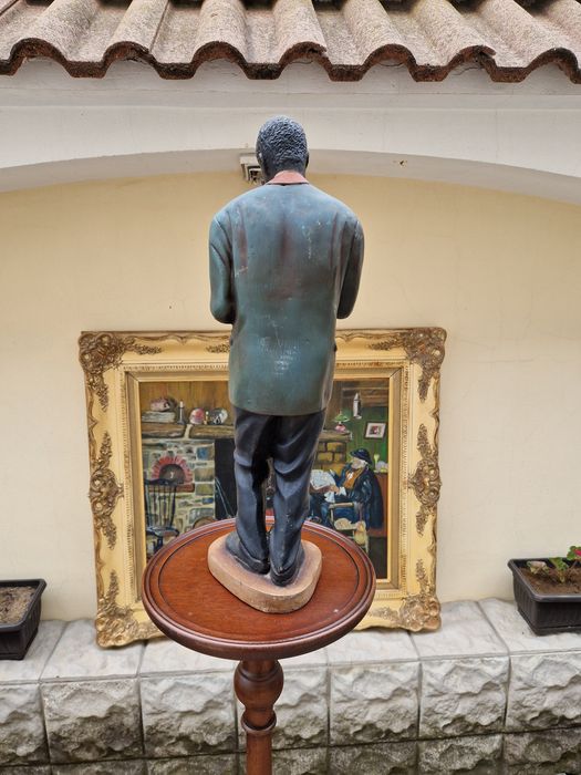 Чудесна антикварна колекционерска холандска фигура  статуетка музикант