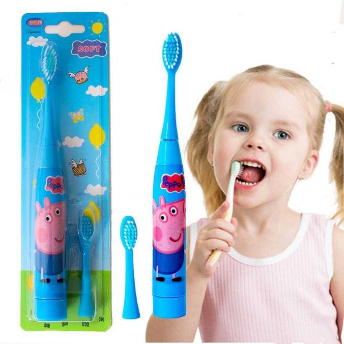 Детска електрическа четка за зъби с анимационни герои + 2-ри накрайник