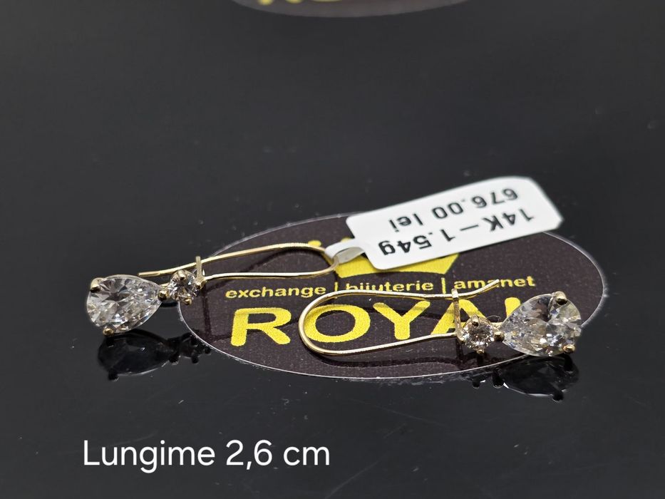 Bijuteria Royal: Cercei aur 14k/1.54 gr