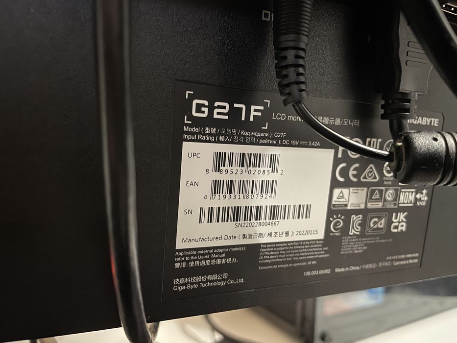 Монитор 27", 144Ghz, HDMI, DP