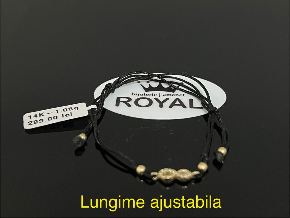 Bijuteria Royal CB : Bratara cu snur aur 14k 1,03gr