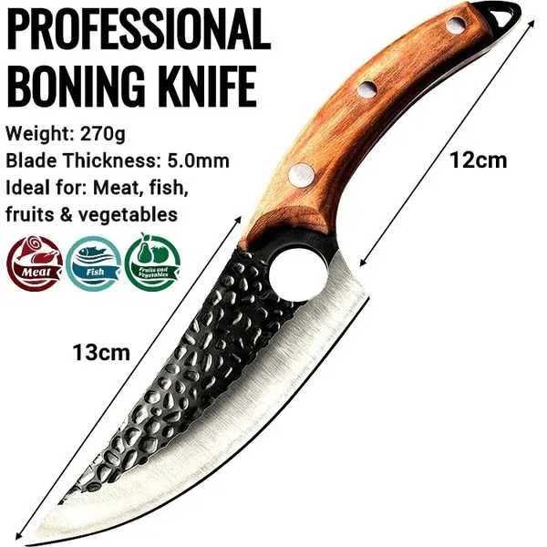 Cutit japonez forjat manual,Full Tang, antiaderent,de dezosat, filetat