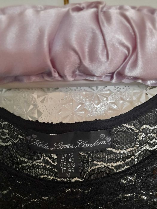 Бална къса черна рокля