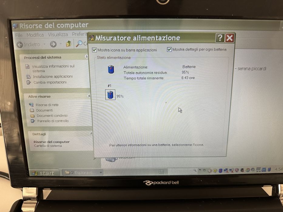 Laptop packard bell mini