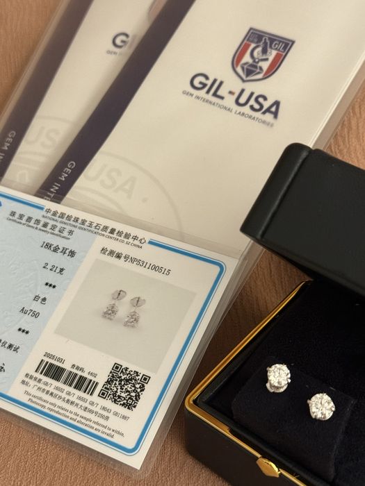 Золотые серьги 750