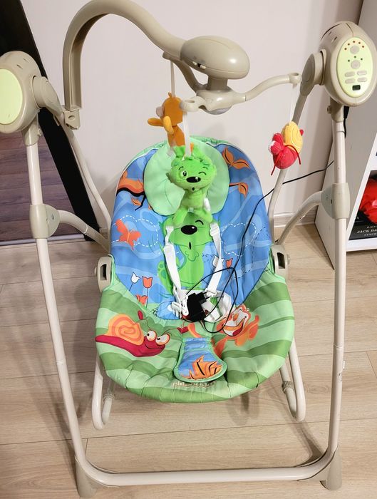 Електрическа бебешка люлка-шезлонг Chipolino *Тропикана*