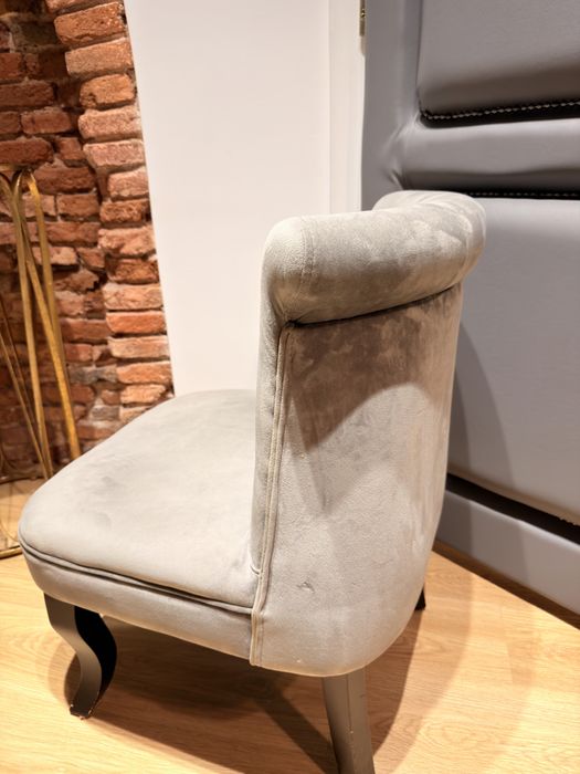 Scaune catifea gri, stare perfecta