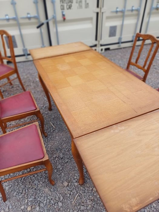 Комплект маса и столове - винтидж стил Луи 16