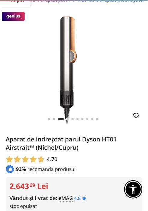 Placa de par dyson