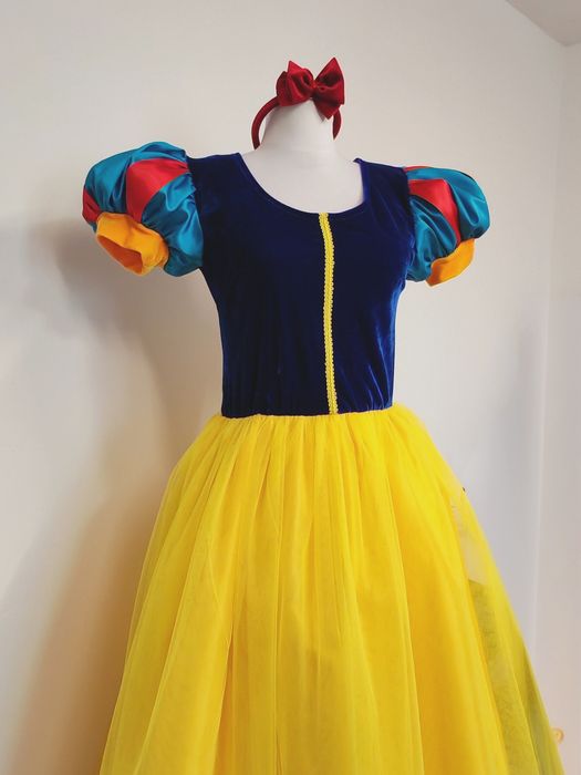 Costum carnaval Alba ca zăpada  deluxe XS, S,M, L,XL,made în România