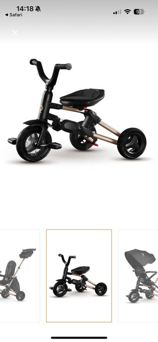 Tricicleta pentru copii Ultrapliabila Qplay Nova Gold Limited Edition