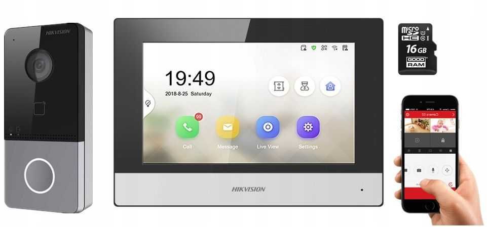 Домофоны видеодомофоны Hikvision для дома офиса domofon uy uchun ofis