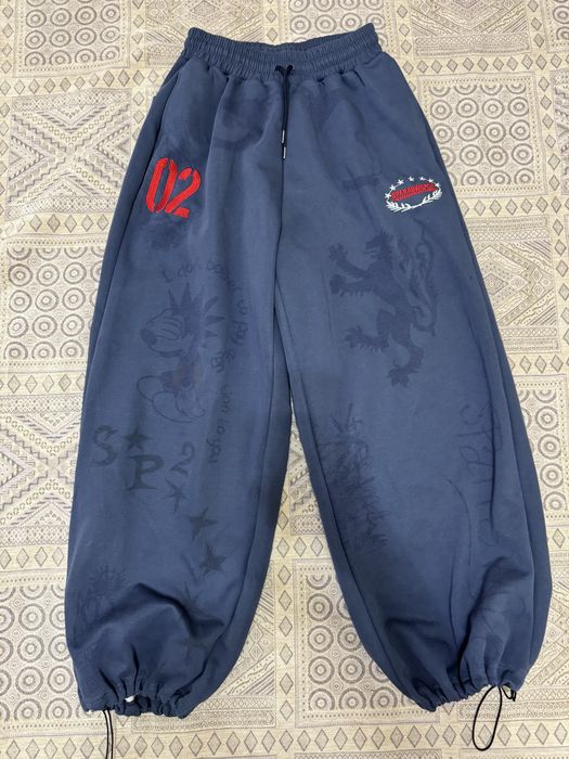 Широкие штаны багги с принтами — Cyber Y2K / Streetwear.