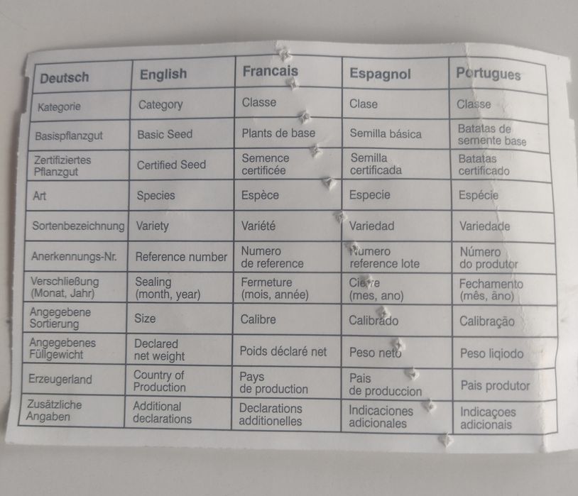 Семе Картофи СОРАЯ клас А