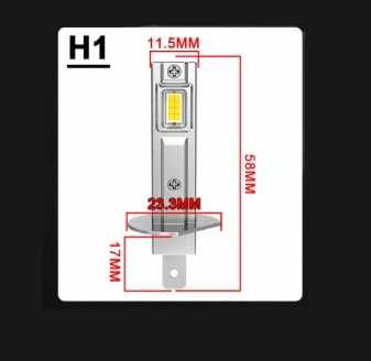 H1 LED Крушки 6000K