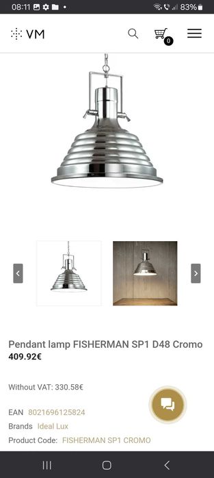 Lustre Designer Fisherman SP1,Ideal Lux,Model Industrial