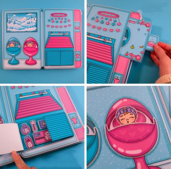 Игровые книги для девочек подарок куклы игрушки пакет игрушек